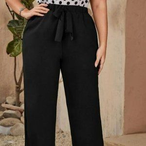 Knot Front Wide Leg Pants